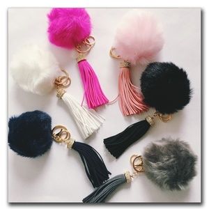 Faux Fur Key-chain with Tassel